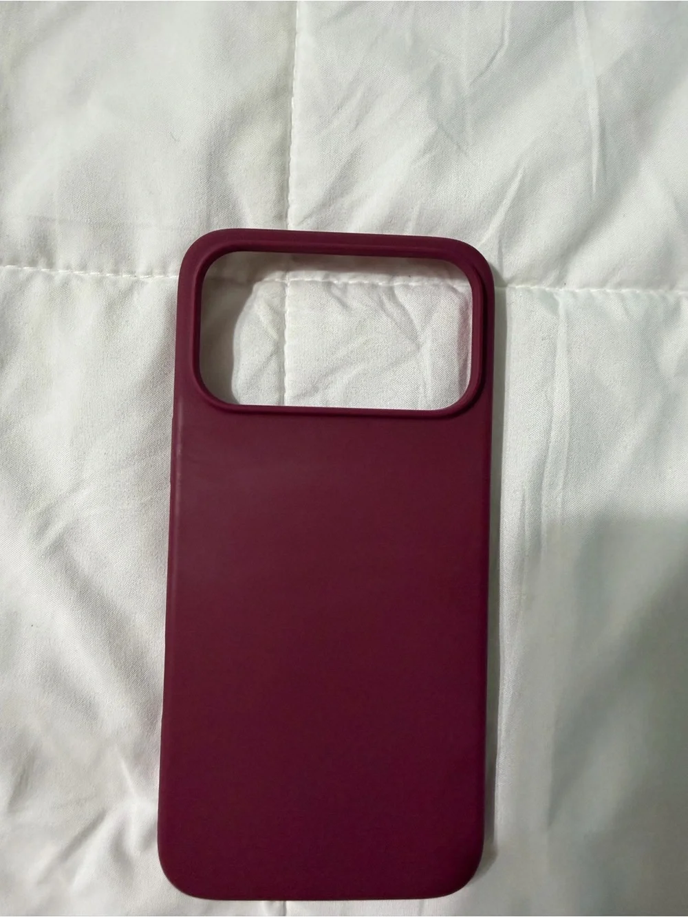 ORNARTO Wine Red Silicone Phone Case- 17 Pro Max